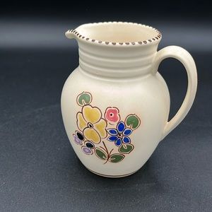 1- Devon Hontiton Pottery from England-Small, Hand Painted Jug.